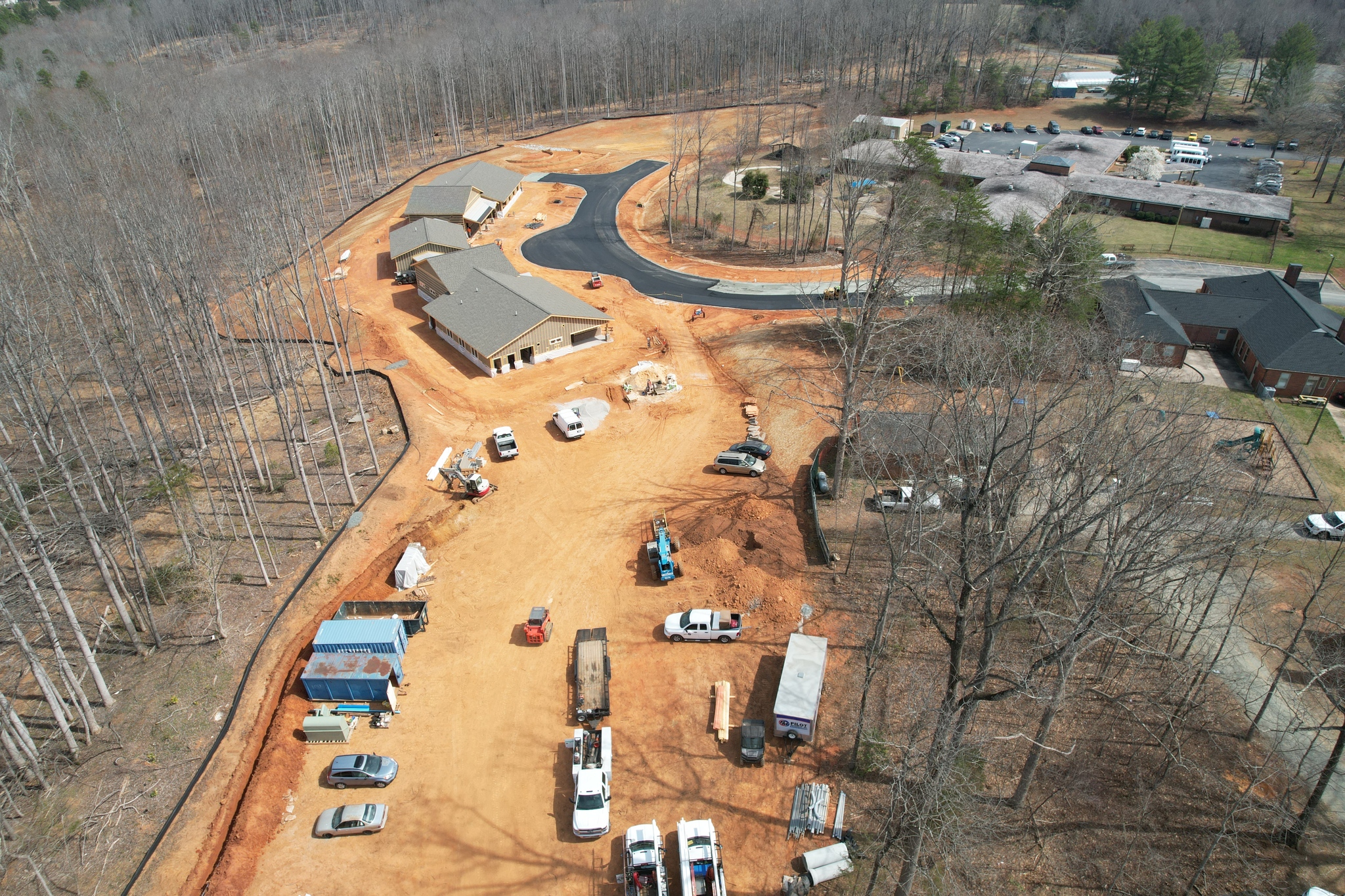 drone footage of entire site